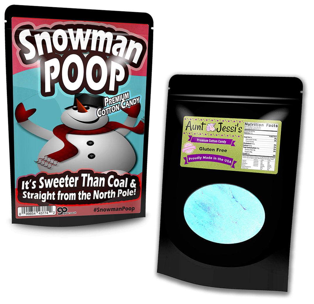 Snowman Poop Cotton Candy