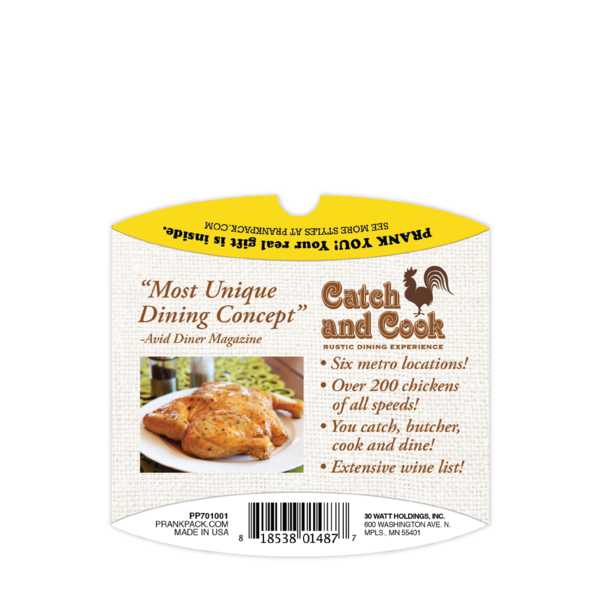 Catch - N - Cook Prank Gift Card