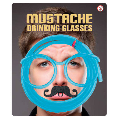 Mustache Straw Drinking Glasses