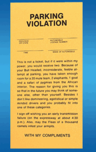 Fake Parking Tickets (Set of 25)