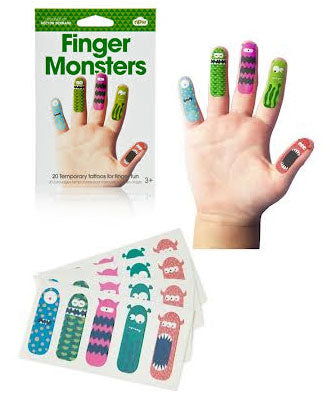 Finger Monster Tattoos