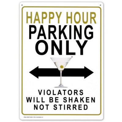 Happy Hour Tin Sign