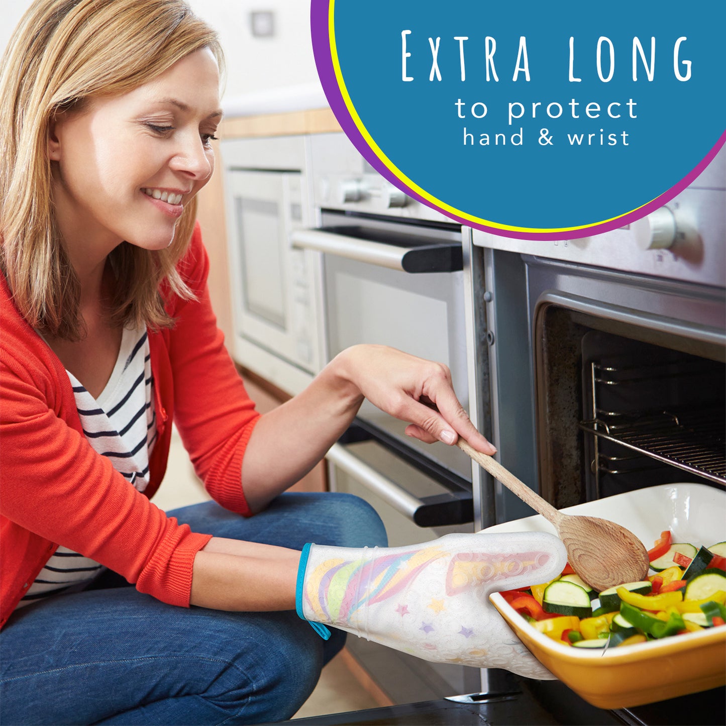 Glitter Magic Unicorn Silicone Oven Mitt