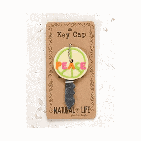 White Peace Sign Key Cap