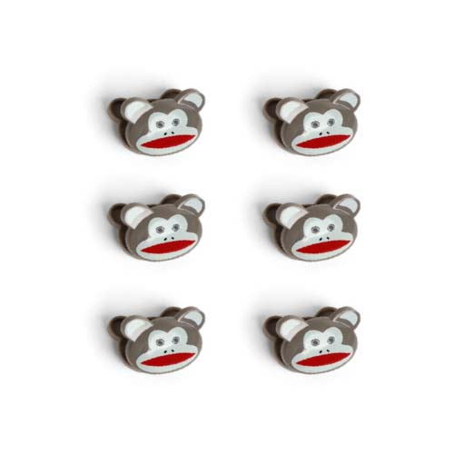 Sock Monkey Chip Clips - 6 Pack