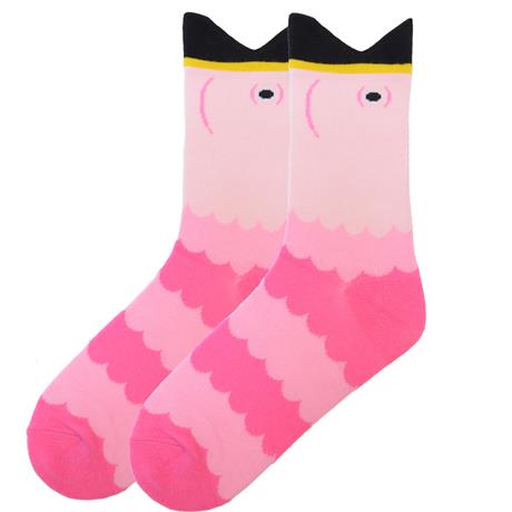 Wide Mouth Flamingo Socks