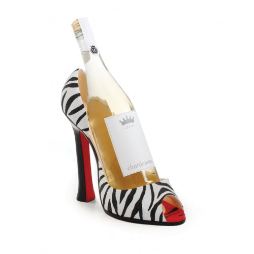 Zebra High Heel Wine Caddy