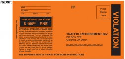 Fake Parking Tickets: Set of 5 Fake Parking Tickets: Set of 5