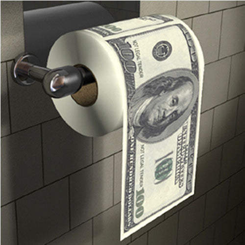 100 Dollar Bill Toilet Paper