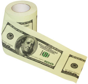 100 Dollar Bill Toilet Paper