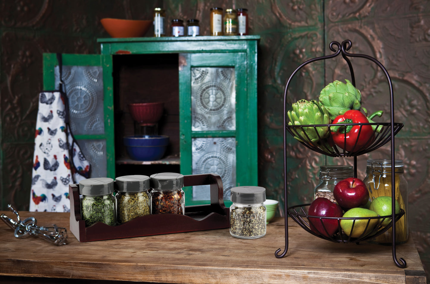 Mason Jar Spice Rack