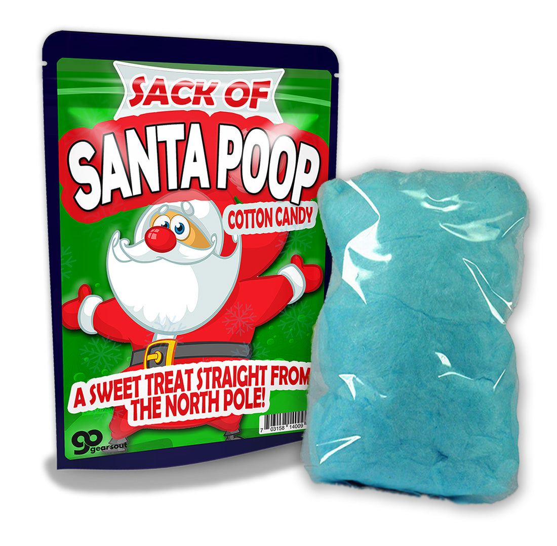 Sack of Santa Poop Cotton Candy