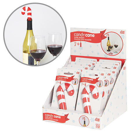 Candy Cane Bottle Stopper