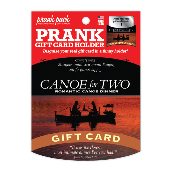 Canoe For Two Prank Gift Card Holder