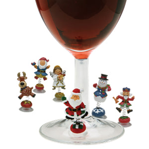 Christmas Wine Charms