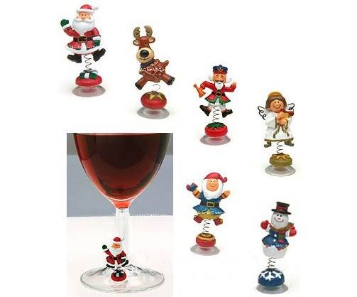 Christmas Wine Charms