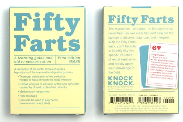 Fifty Farts Deck Of Cards