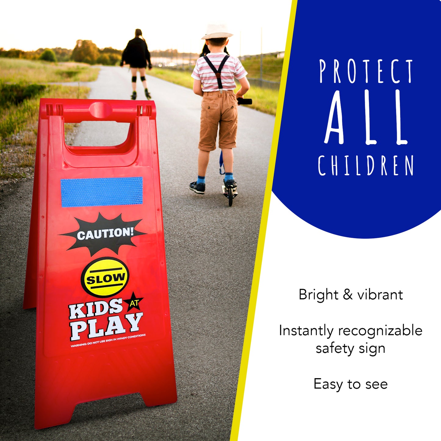 CAUTION! SLOW â€“ KIDS AT PLAY SAFETY SIGNS