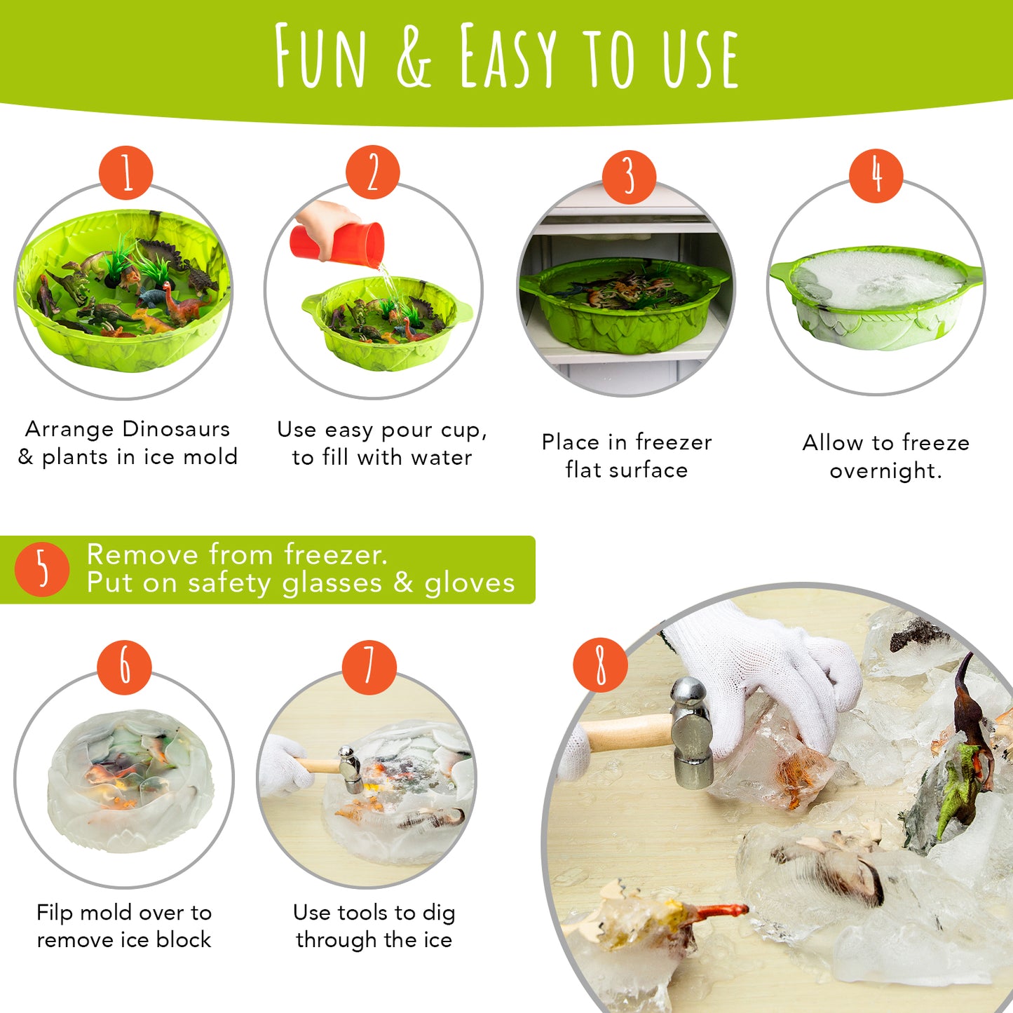 Dinosaur Ice Dig Activity Set