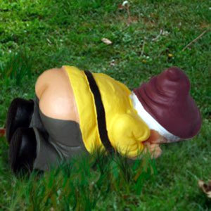 Mooning Lawn Gnome