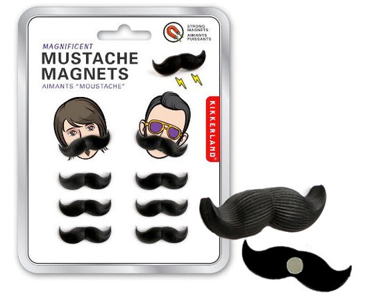 Mustache Magnets: Set of 8