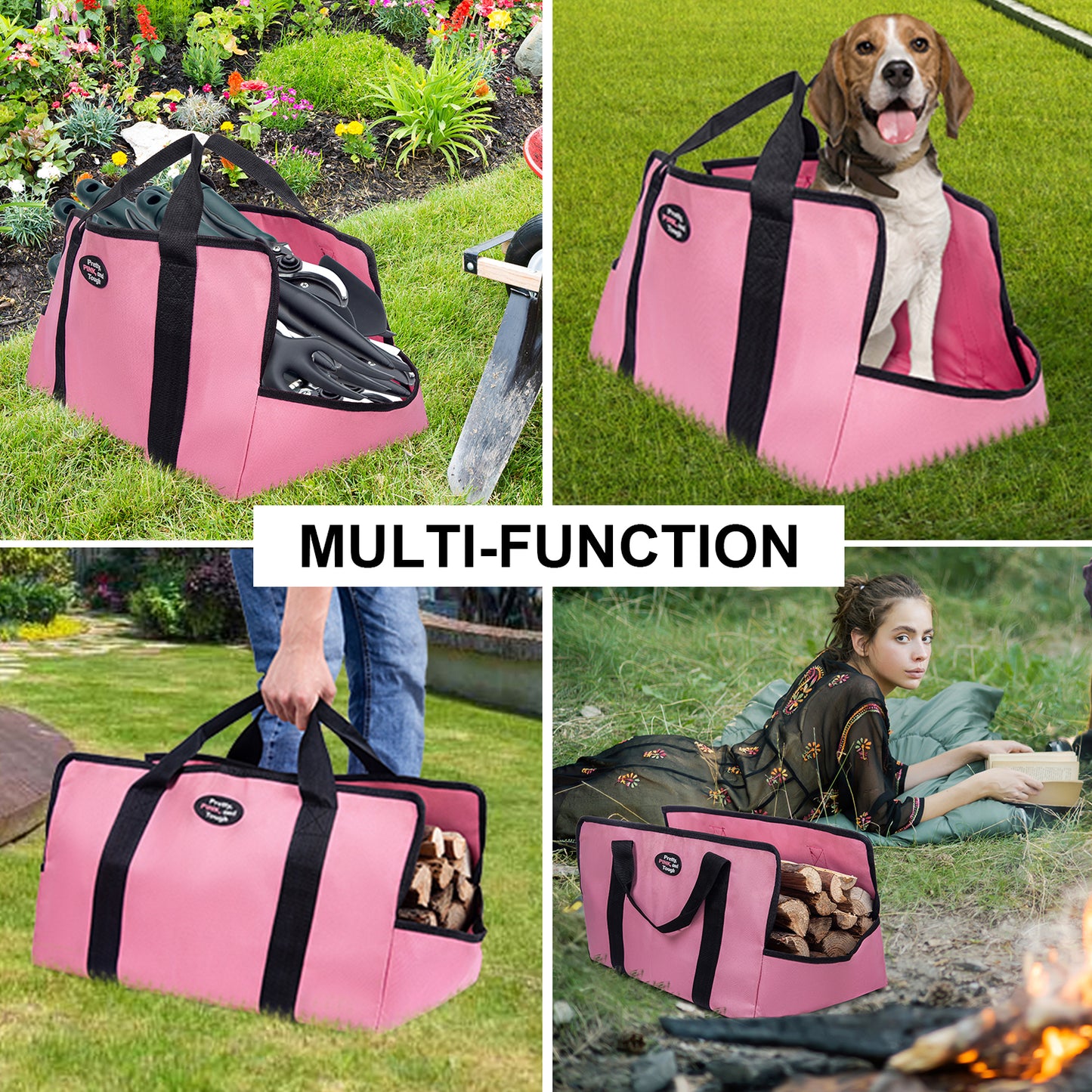 Pink Firewood Tote