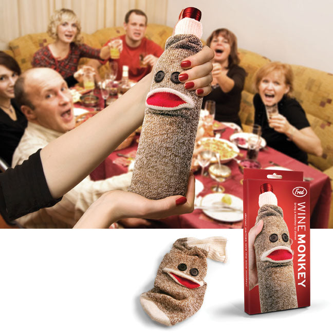 Sock Monkey Wine Caddy