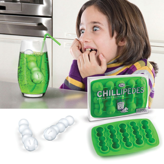 Chillipedes are centipede shaped funny Ice Cube Trays. Each tray